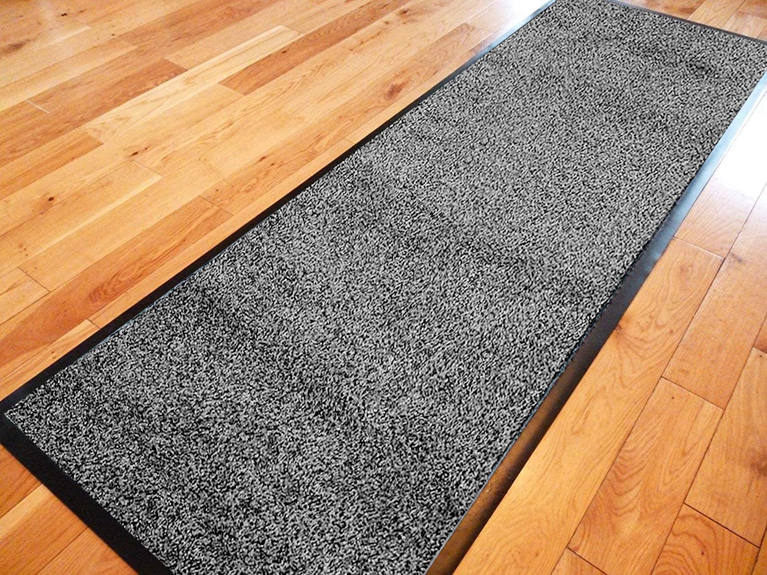 TrendMakers Doormat Dirt Stopper Carpet Runner Door Mats Dirt Trapper | 40cm x 60cm GREY | With PVC Rubber Back For Home Office Kitchen Mats | COTTON PILE