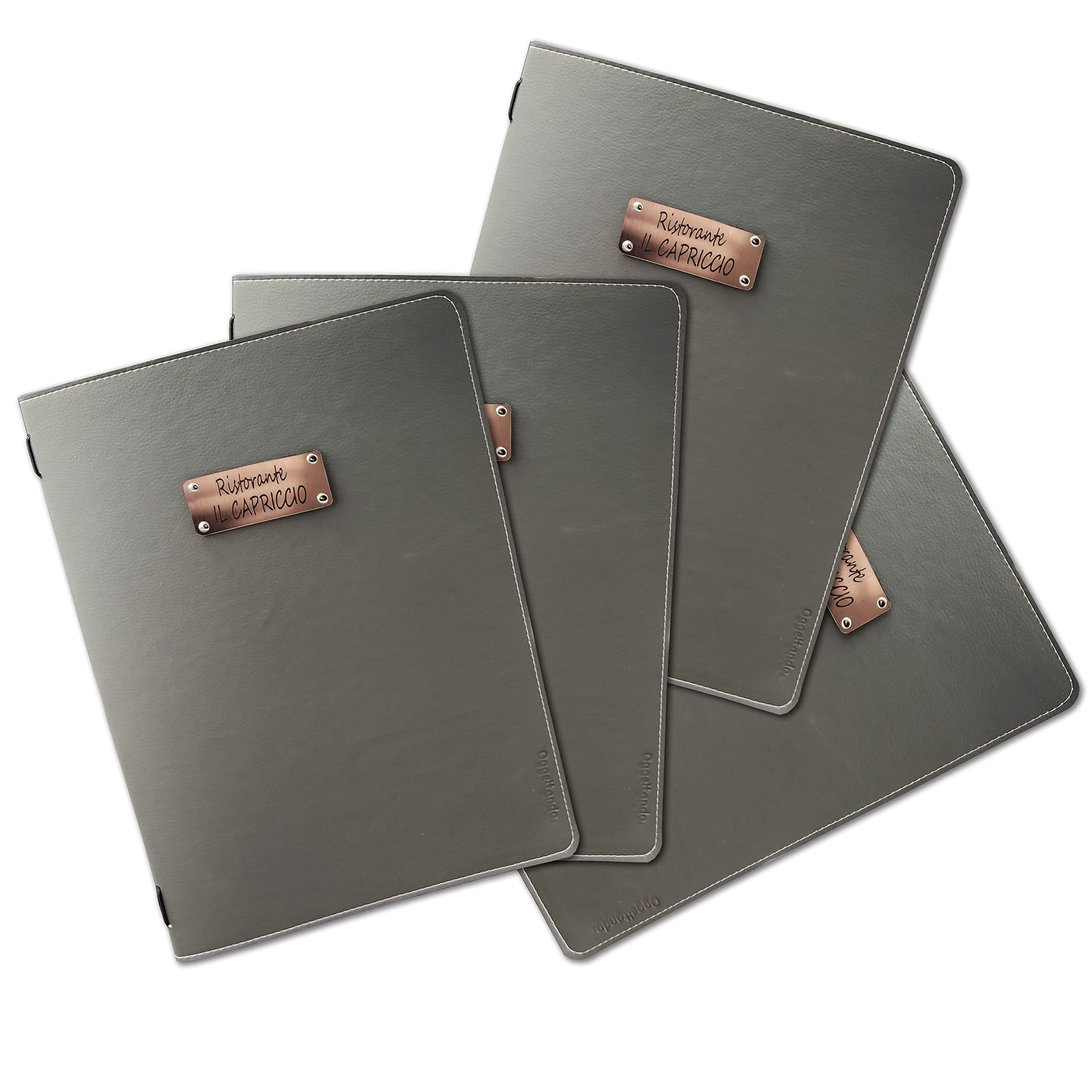 oggettando Juego de 6 menús personalizables A5 restaurante Pub Self Service Bar Cerveza Moderno; Regalos útiles, originales y a precios bajos, (Antracita)