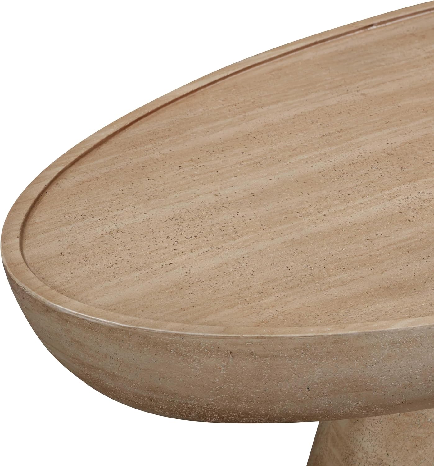 Eclipse Faux Travertine Concrete Indoor/Outdoor Coffee Table