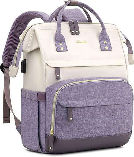 Miniatura 22 de LOVEVOOK - Mochila para laptop para mujer, mochila de trabajo de 17 pulgadas, con puerto USB, bolso de mano grande para doctoras, enfermeras y verde