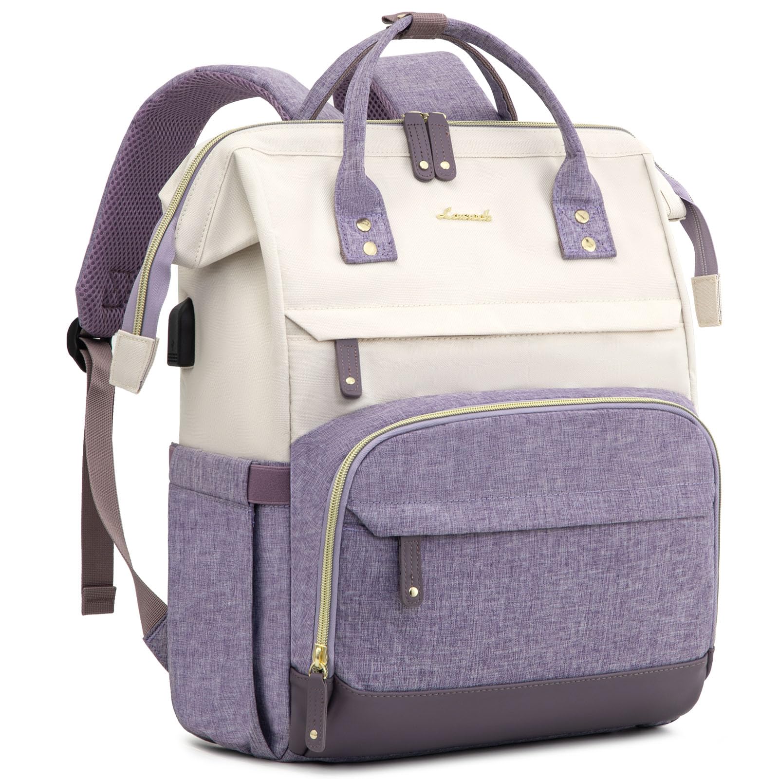 LOVEVOOK Laptop Backpack for Women, 15.6 Inch Work Business Backpacks Purse With Large Capacity, Waterproof Nurse Bag College Bookbag for School,