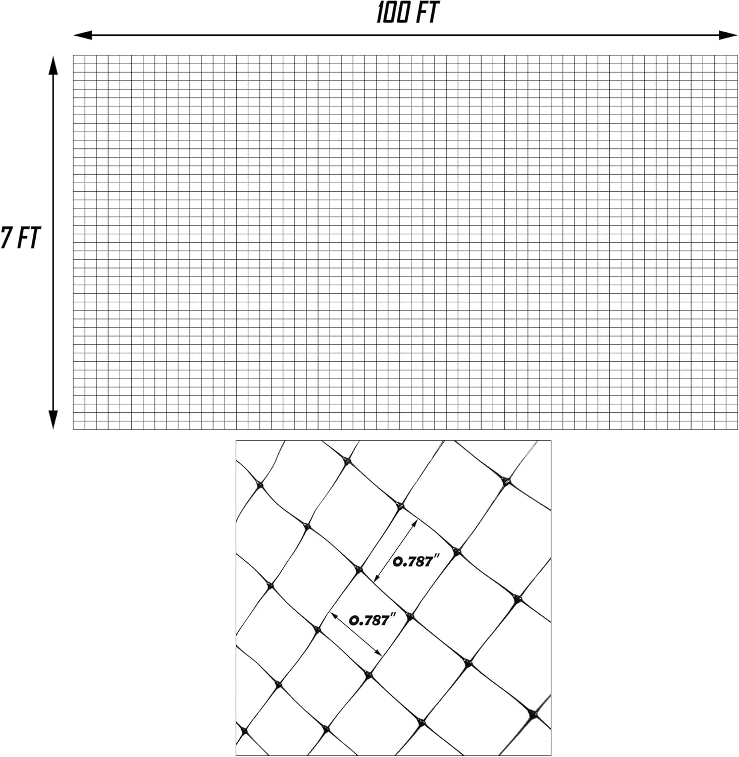 Optimisland 7 x 100 FT Garden Netting Defensive Bird Mesh Plants Net to Protect Flowers Fruit Vegetables Trees Crops Away from Poultry Deer and Other Animals Against Pests : Patio, Lawn & Garden