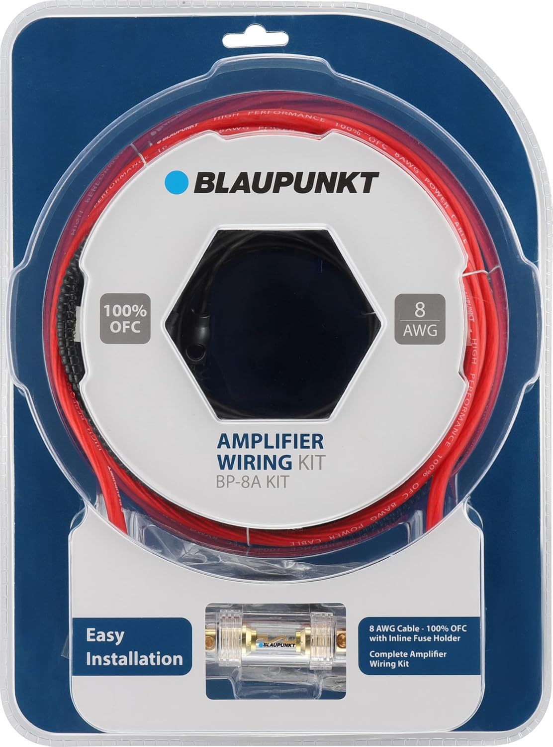 Blaupunkt 8 Gauge Amplifier Wiring Kit 100 Oxygen Free Copper (OFC