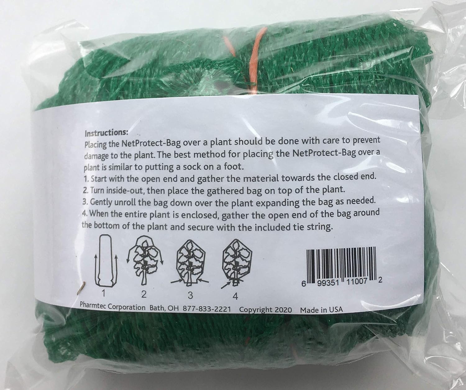 ShrubGuard® 1/2" mesh Netting deters Birds Deer Rabbits Prevent Snow/ice Damage This Durable Bag is Multi-Strand UV stabilized HDPE for multiyear Usage. Bag expands to 5' Diameter (X-Large)