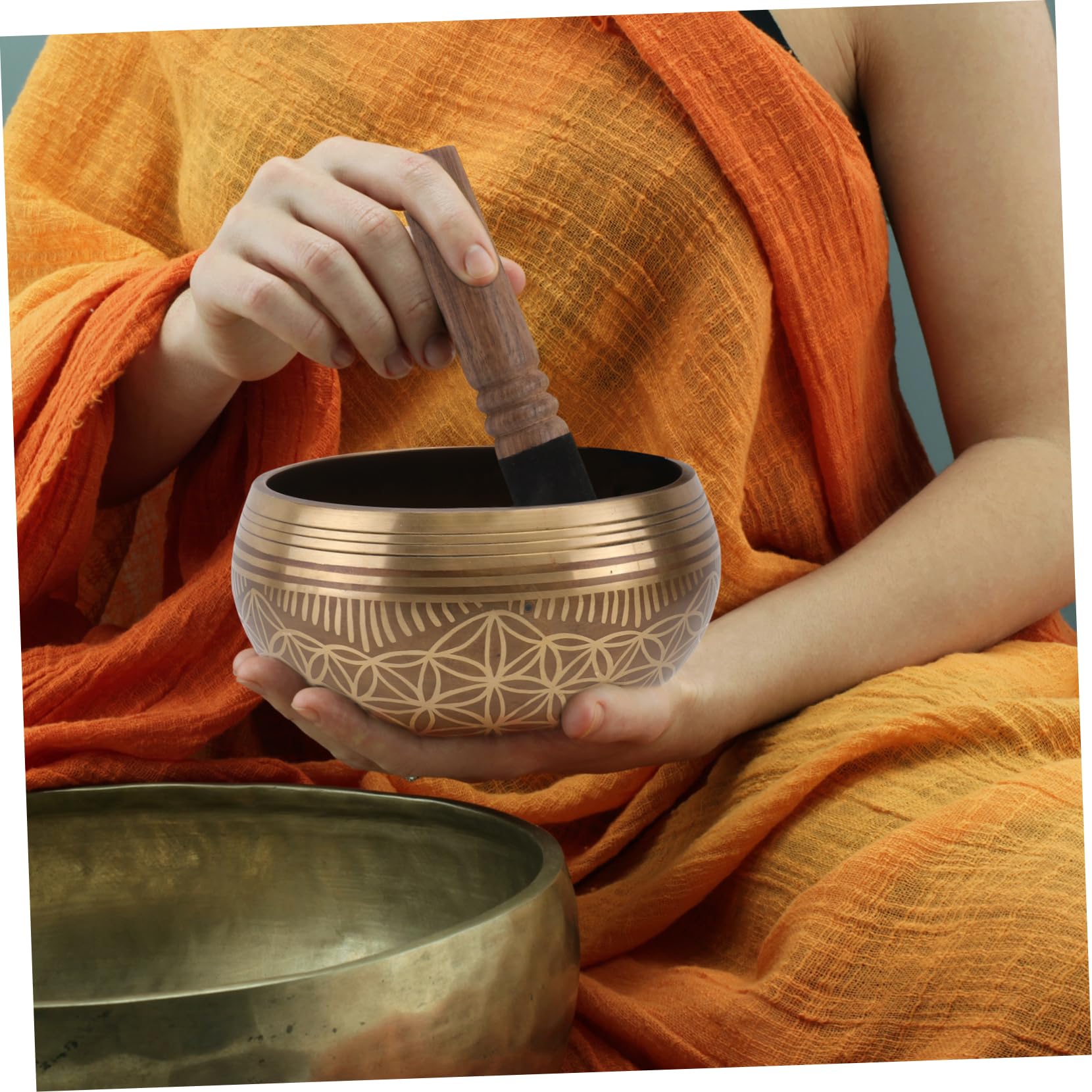 ifundom 1set Ciotole Tibetane Per Meditazione Strumento Musicale Per Terapia Del Suono Con Accessorio Per Relax e Benessere Ambienti Meditativi