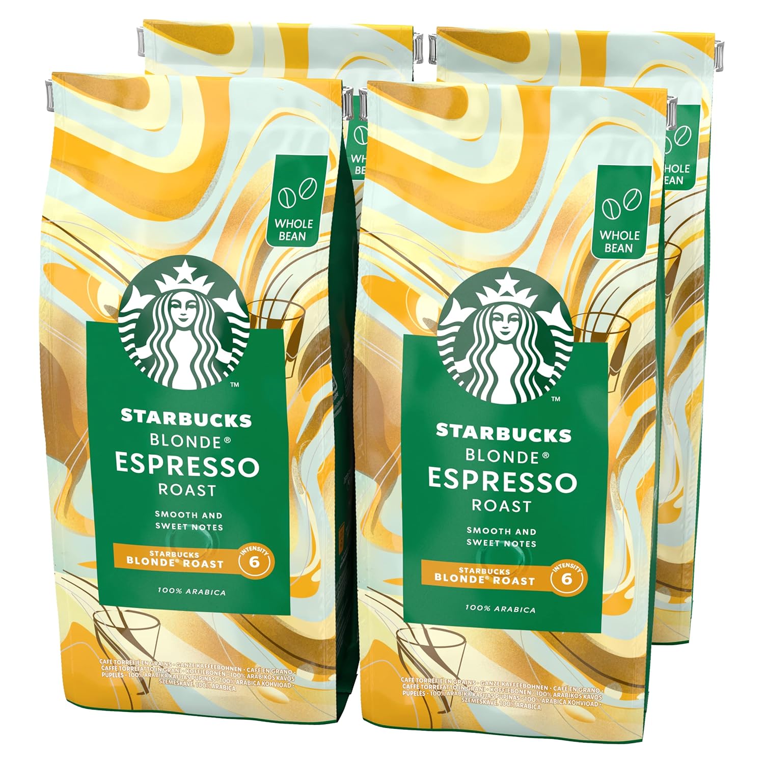 STARBUCKS Blonde Espresso Roast, Helle Röstung, Ganze Kaffeebohnen 450g