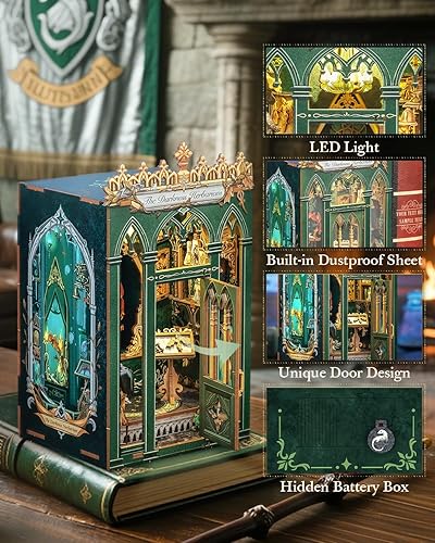 Miniatura 57 de CUTEBEE - Kit de rincón de libros, kit de casa de muñecas en miniatura para adultos y adolescentes, rincón de casa en miniatura, decoración 3D