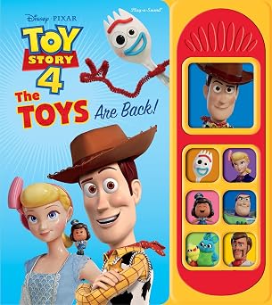 Disney Pixar Toy Story 4 Woody, Buzz Lightyear, Bo Peep, and More! - The Toys are Back! Sound Book - PI Kids