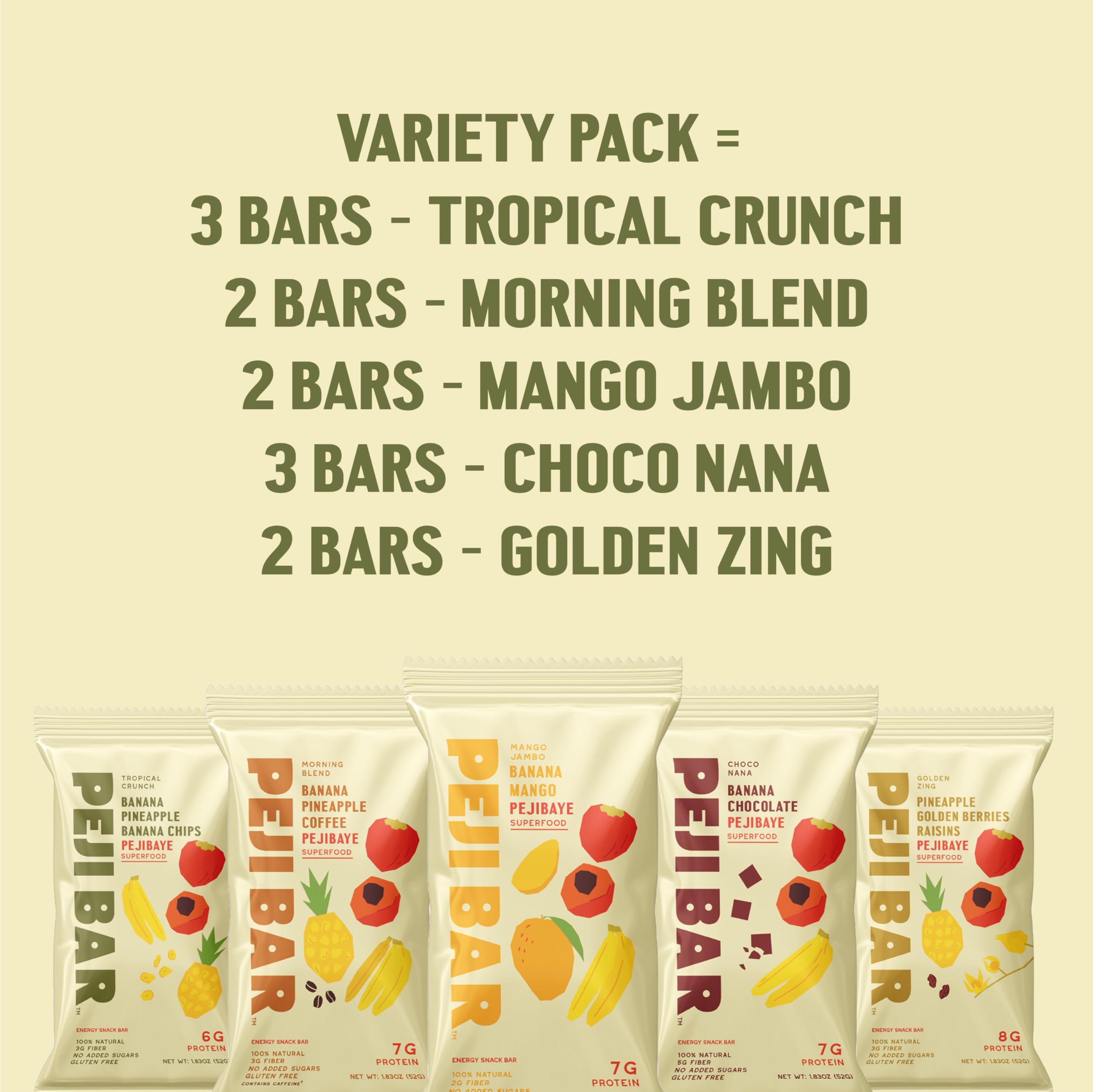 PEJI BAR Energy Bars, Pejibaye Superfood, Variety Pack, 6-8g Protein — Amazon image 8