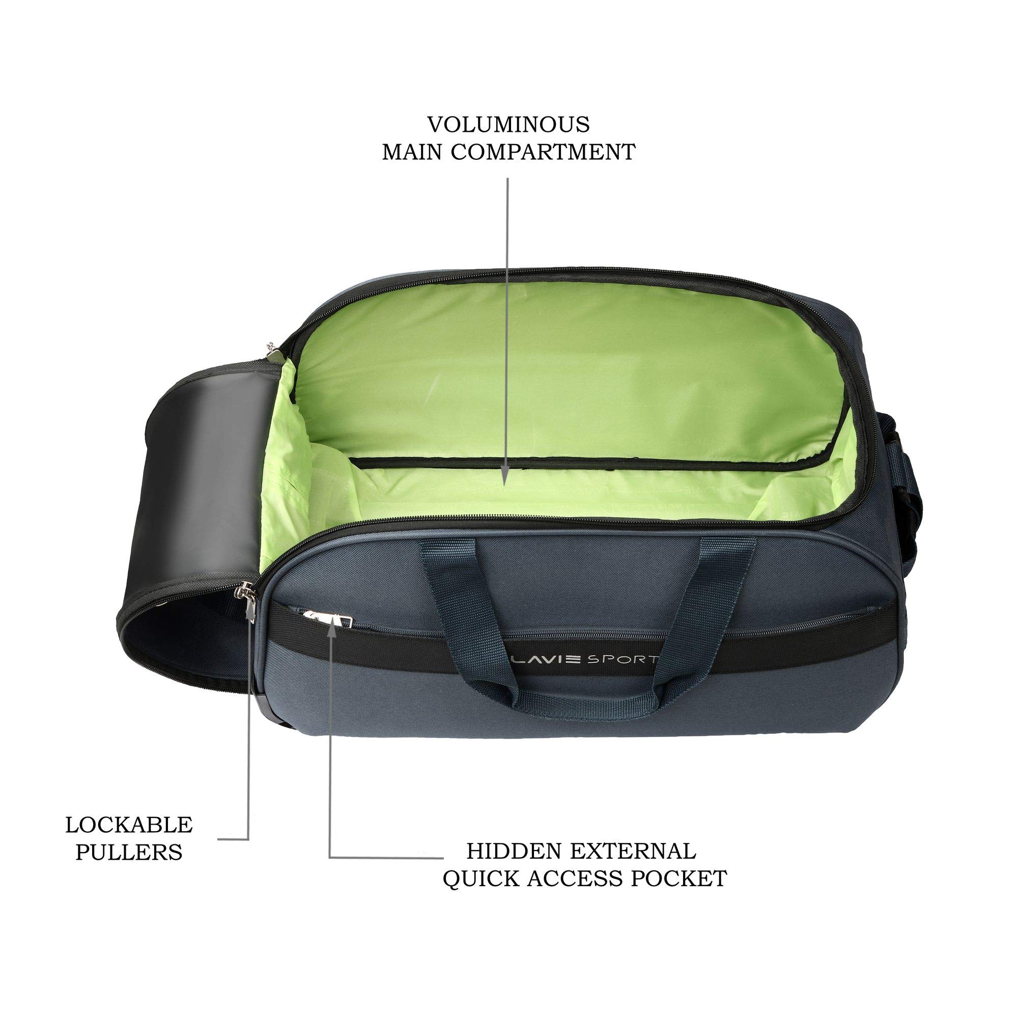 Buy Lavie Sport Meridian Large Wheel Duffel Bag Luggage Bag with Trolley Travel Bag with