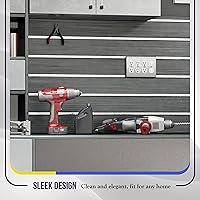 Vista 156 de ENERLITES Placa de pared de metal dúplex para receptáculos, cubierta de salida de acero inoxidable, resistente a la corrosión, tamaño de 1 banda