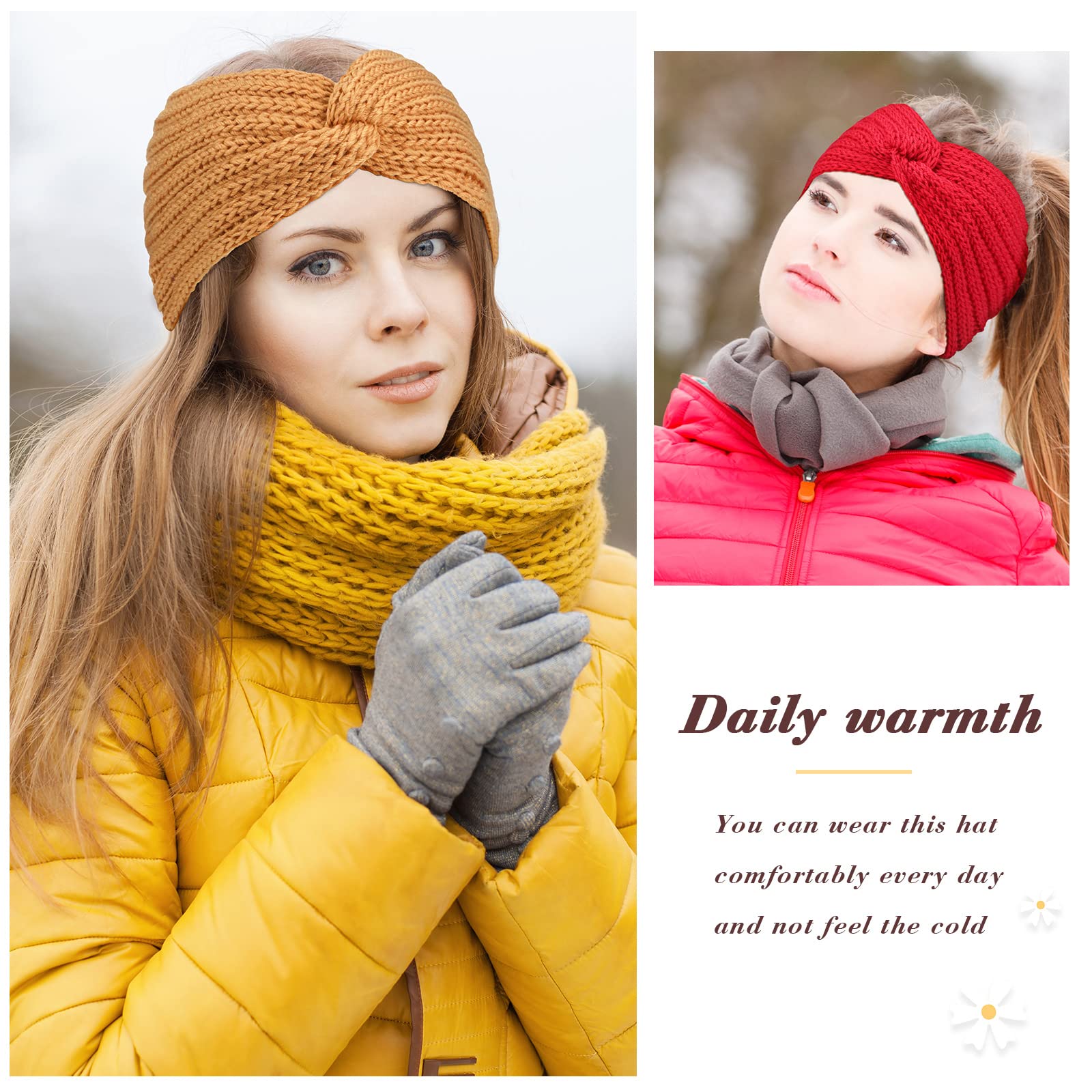 Lot de 36 bandeaux chauds d'hiver en crochet pour femme, turban en tricot pour temps froid, 36 couleurs