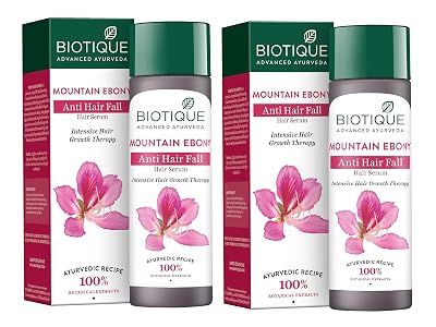Biotique Bio Mountain Ebony Vitalizing Serum | Prevents Hair Fall & Soothes Scalp| Promotes Hair Growth | 100% Botanical