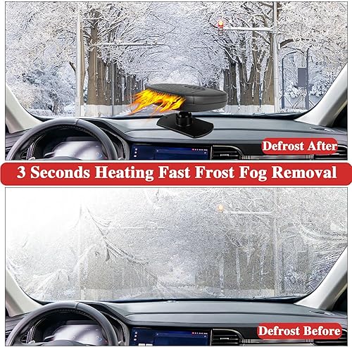 Miniatura 7 de Calentador de automóvil, calentador portátil para automóvil, calentador de automóvil de 12 voltios, calentador de automóvil de 120 W para