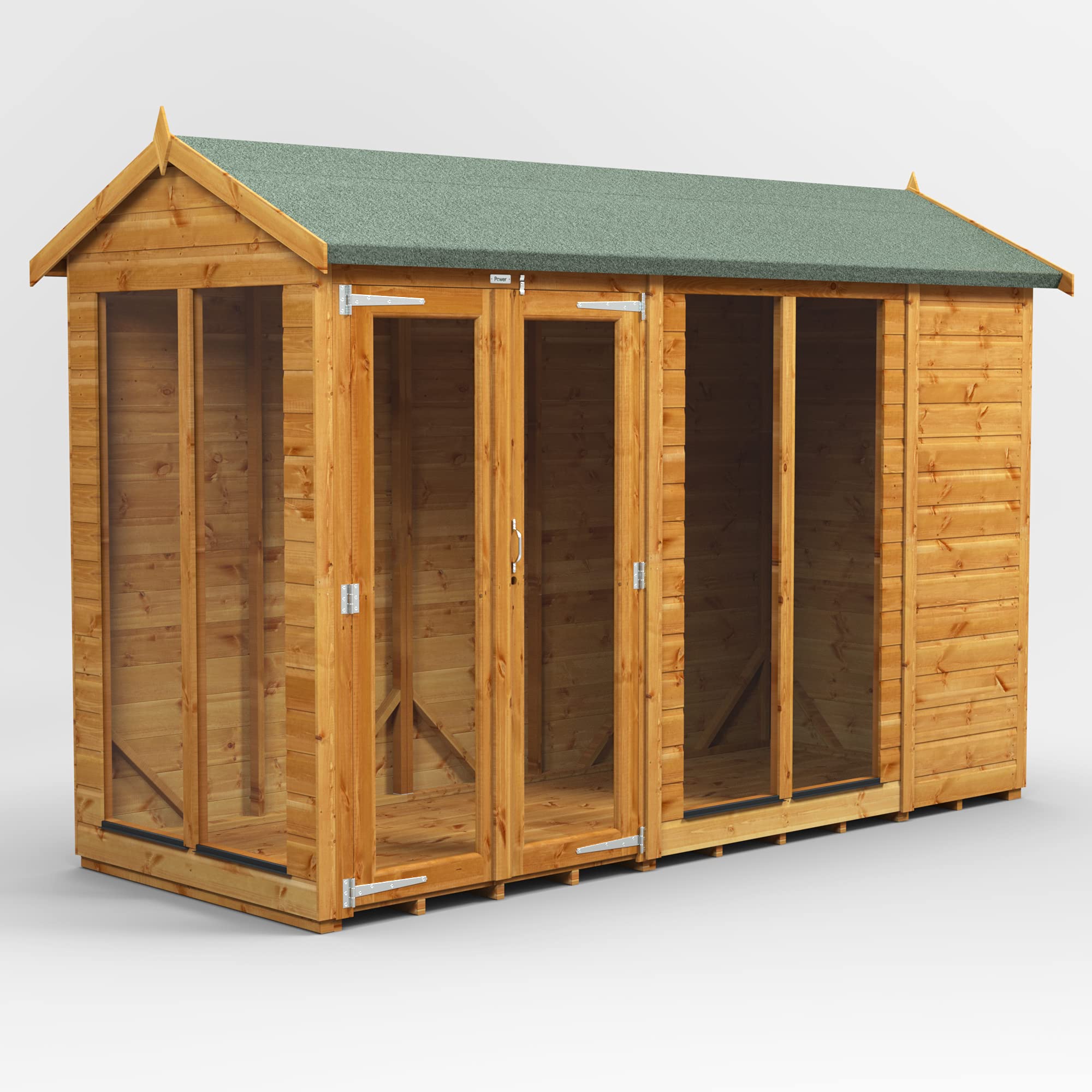 Powersheds High Grade Premium Apex Summer House Wooden Shed with Security Features, PVC Window Sills, Door & Window Flexibility, made from Extra Thick Timber — view 23