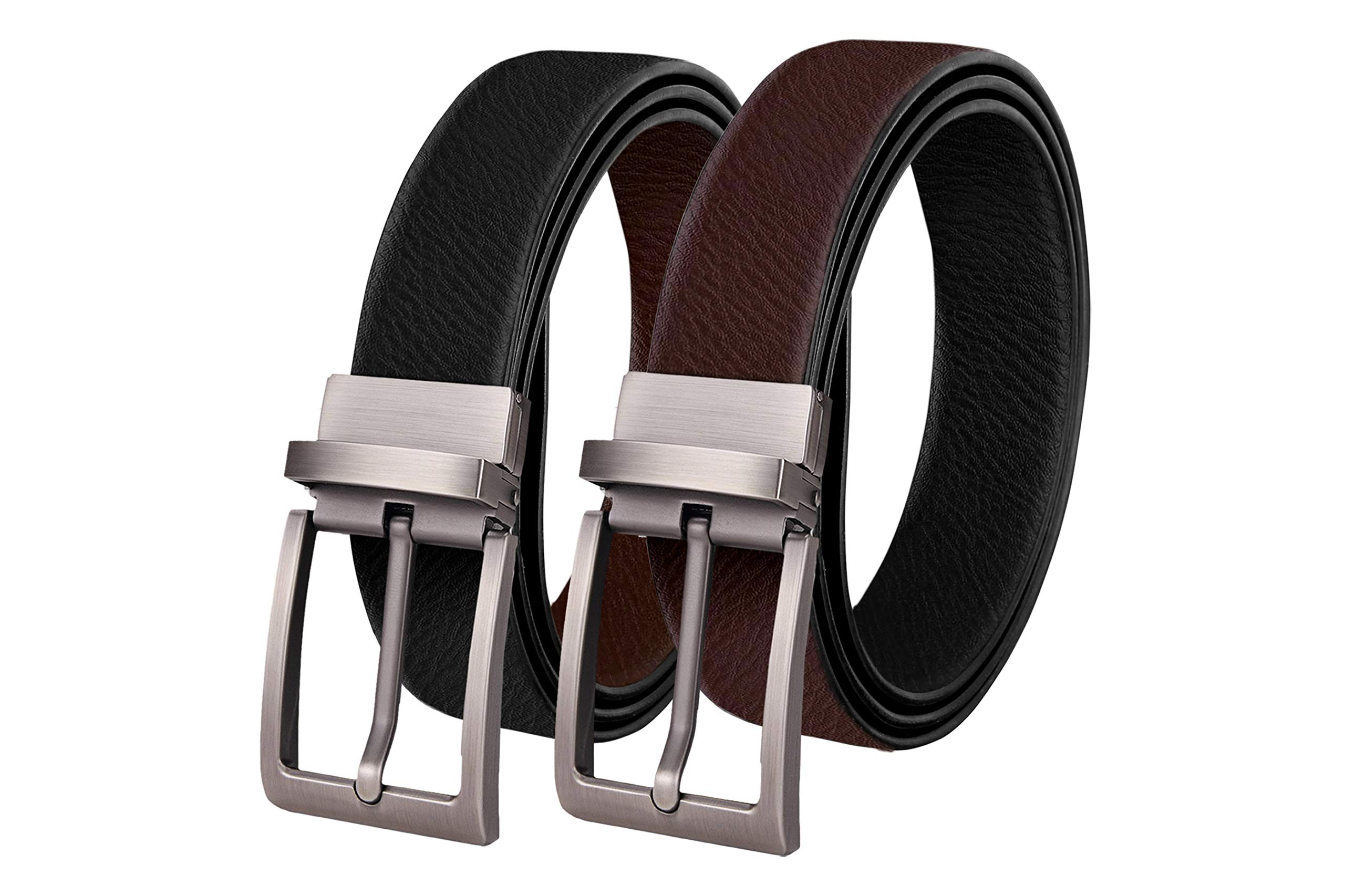 scharf Reversible Vegan Leather Belt for Men | Classic Formal & Casual Belt | Durable, Eco-Conscious, Adjustable Fit for Everyday Use-picture-13