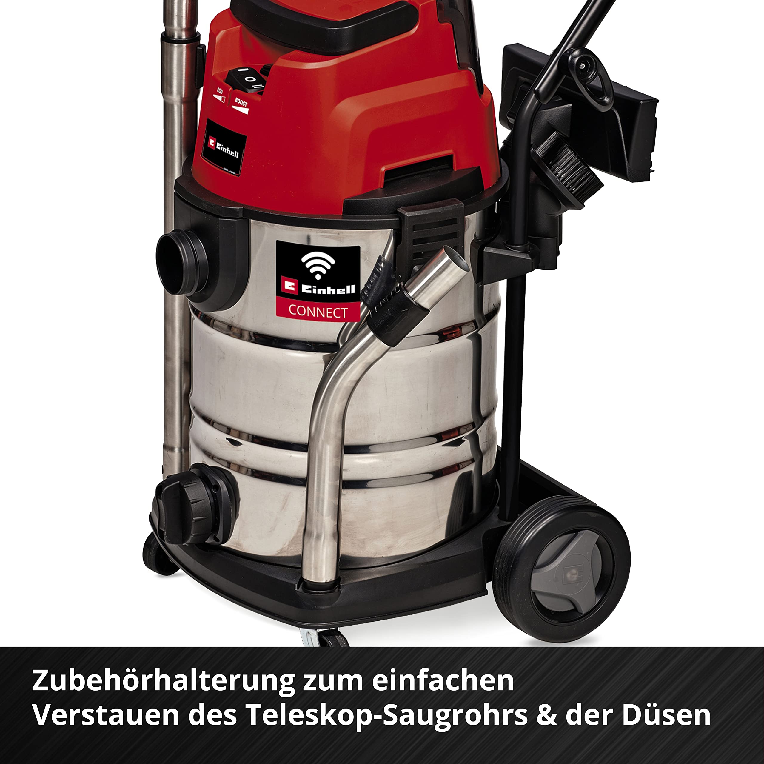 Einhell Professional Akku-Nass-Trockensauger TP-VC 36/30 S Auto-Solo Power X-Change (Li-Ion, 36 V, Auto-Start Konnektivitätsfunktion, ECO-/Boost-Funktion, ohne Akku & Ladegerät)