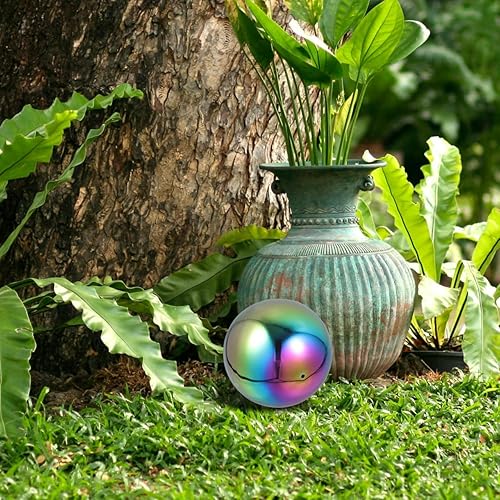 Miniatura 6 de Healvian Bola de observación de acero inoxidable espejo de jardín globo superficie bola esfera redonda decoración jardín decoración 5.9 in