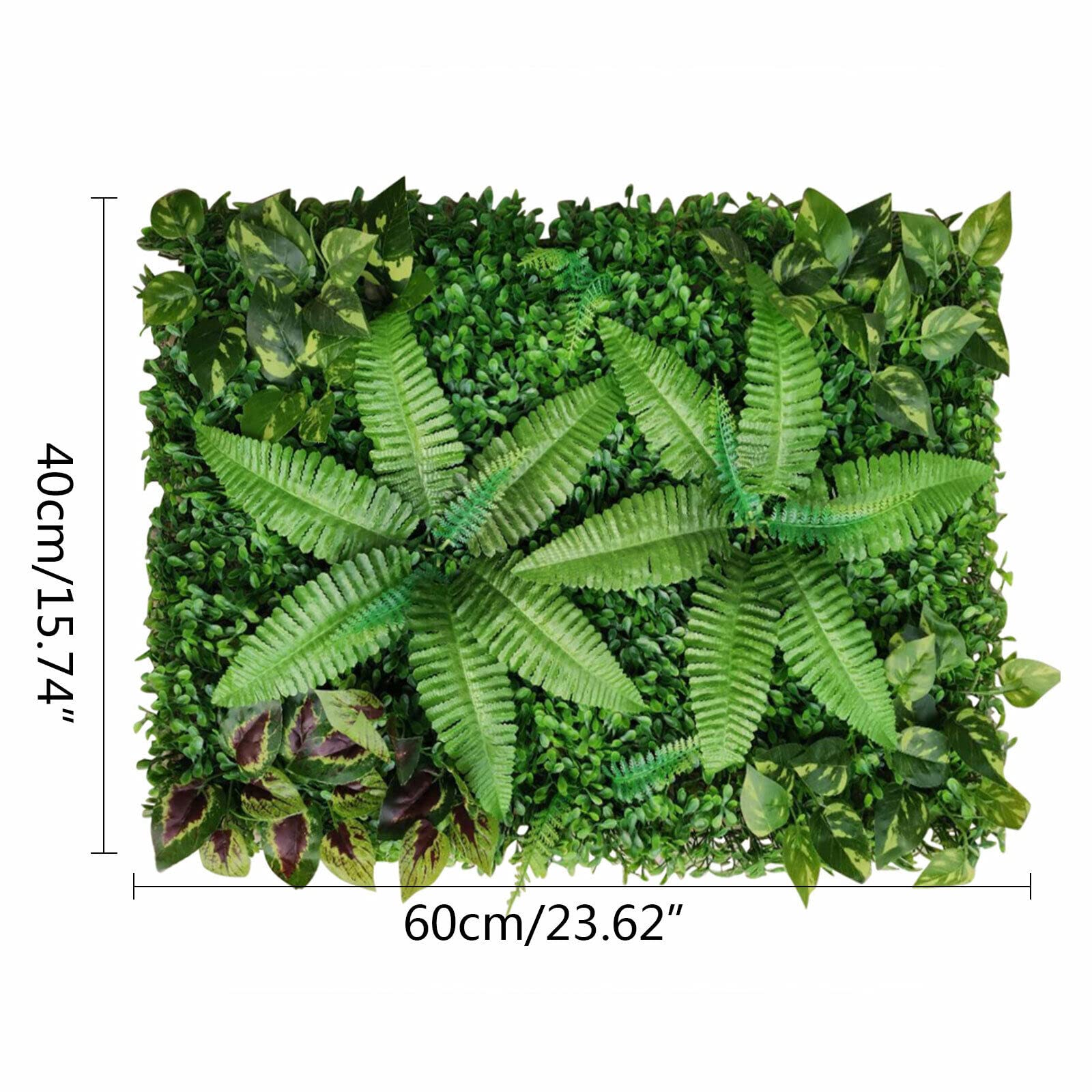 9 Tabletten Simulation Pflanzenwand, 40x60cm Miniaturgarten, DIY Garten Deko, Kunstrasen Miniatur Moos Für Garten Hochzeit Wanddekoration Und Hausgarten Indoor Outdoor Decor, 247 Gabeln,Grün