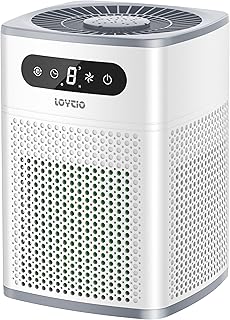 Air Purifiers for Bedroom, H13 True HEPA Filter for Home large Room, Air Filter with Sleep Model, 24db Filtration System, 360° Air Intake for Pet Dander Dust Pollen Smoke Allergie, White