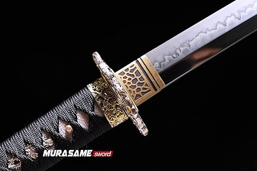 Miniatura 3 de MURASAME 41 pulgadas superior hecha a mano Katana Espada Choji Hamon mano de molienda de la maquinilla de afeitar afilada