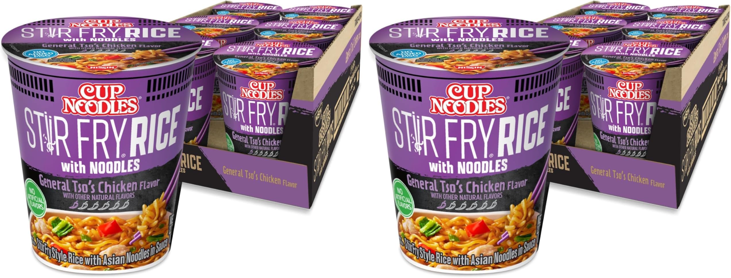 Cup Noodles Stir Fry Rice with Noodles, General Tso's Chicken, 2.68 Ounce (Pack of 12)