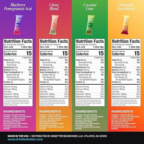 Miniatura 6 de BeBetter Paquetes de electrolitos en polvo, cero azúcar añadido, mezcla de electrolitos de primera calidad, sin sabores artificiales, hidratación