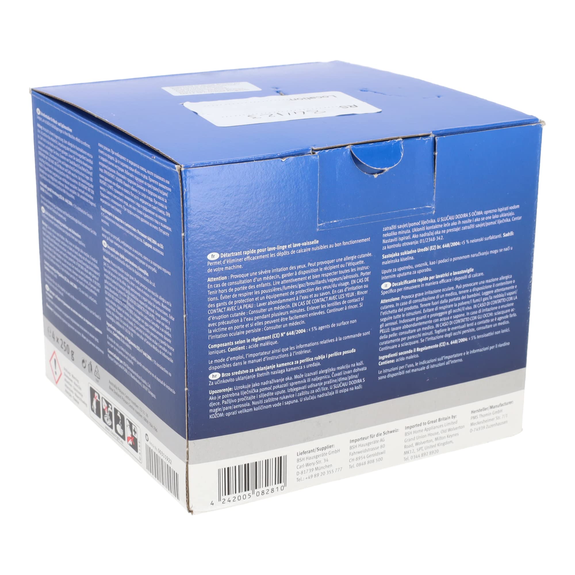 sparefixd Mehrzweck-Entkalker, 4 Stück, passend für Siemens Waschmaschine