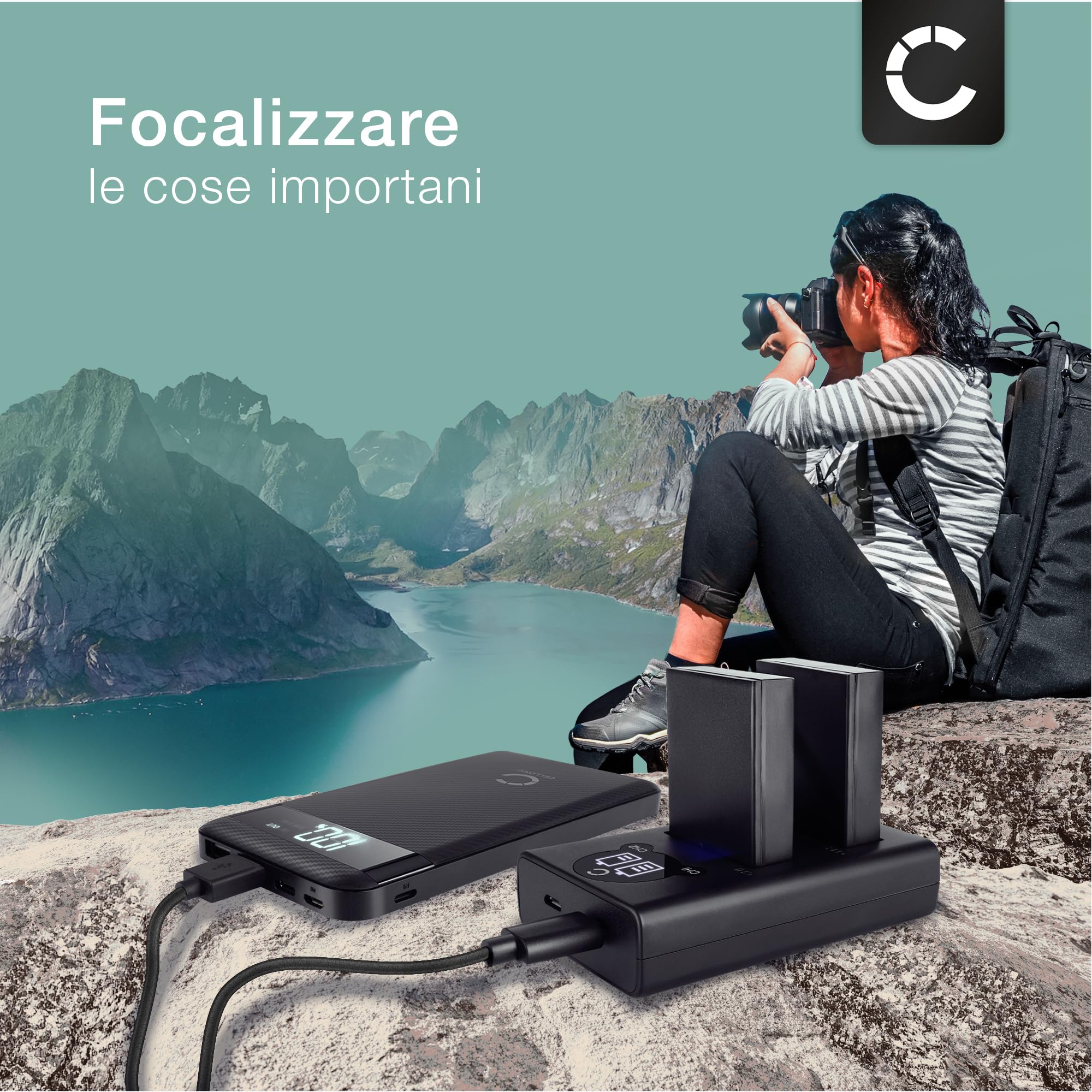 CELLONIC 2x Batteria per Fotocamera Compatibile con Panasonic Lumix DMC-LX100, Lumix DC-LX100 II, Lumix DC-GX9, DMW-BLG10 – (730mAh, 7.4V) + Caricabatterie Doppio