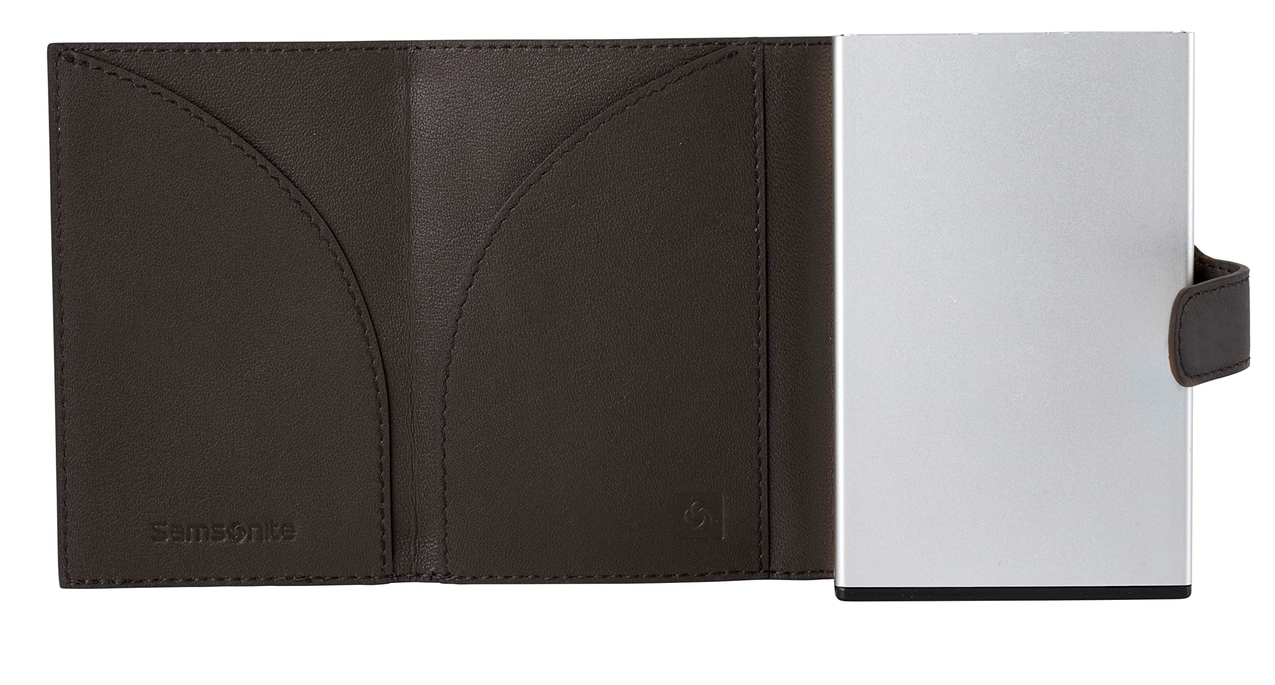 Samsonite Alu Fit SLG - Geldbörse, 10.2 cm, Braun (Dark Brown)