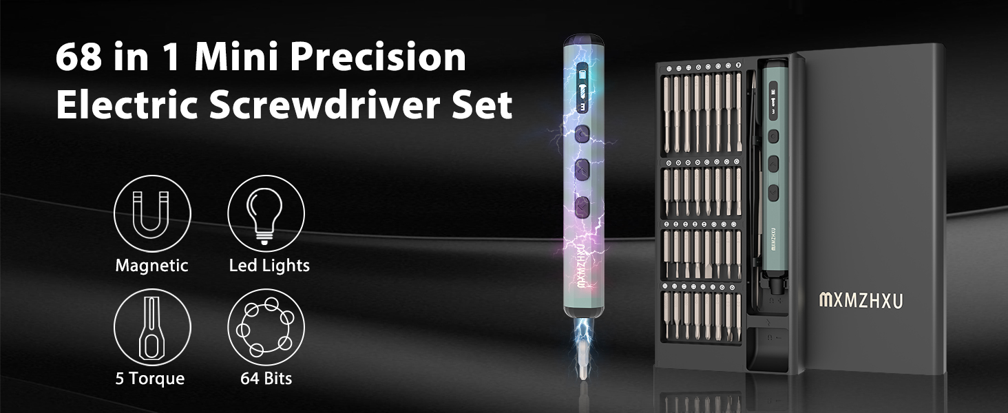 Mini Electric Screwdriver Set, Precision Screwdriver Set with 5