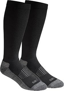 Dickies Men's Light Compression Over-the-Calf Socks 8-15mmHg Circulation Support, Moisture-Wicking, M-XXL 2/4 Pairs