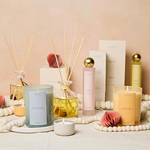 Miniatura 8 de Vela perfumada de rosa y sándalo, 11 onzas, 60 horas de combustión, cera de soja natural, mecha de algodón, velas perfumadas de soja para fragancia