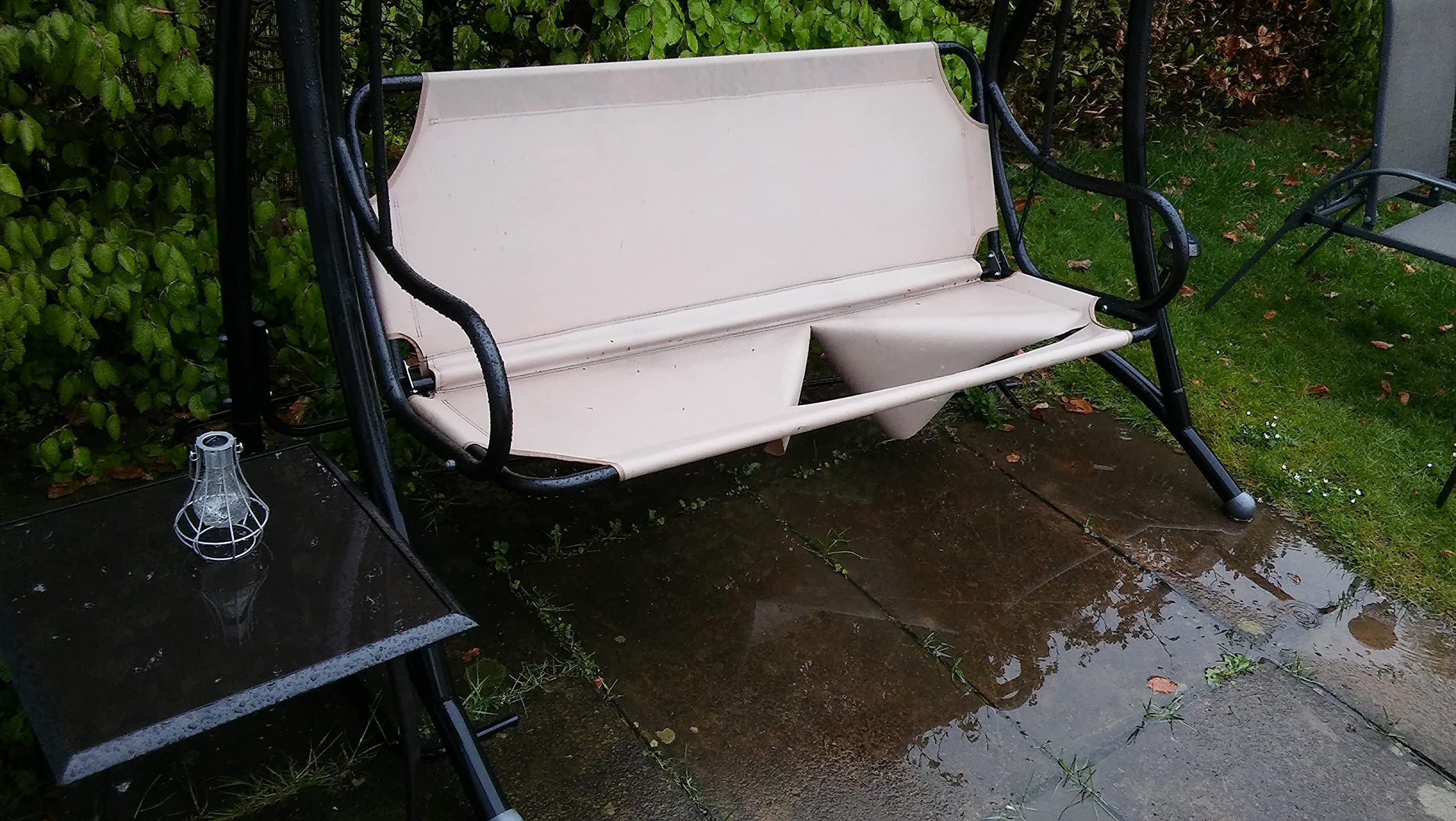 Copertura di ricambio per dondolo da giardino, dimensioni personalizzate, su misura, per dondolo da giardino (dimensioni personalizzate fino a 160 cm di larghezza, grigio)