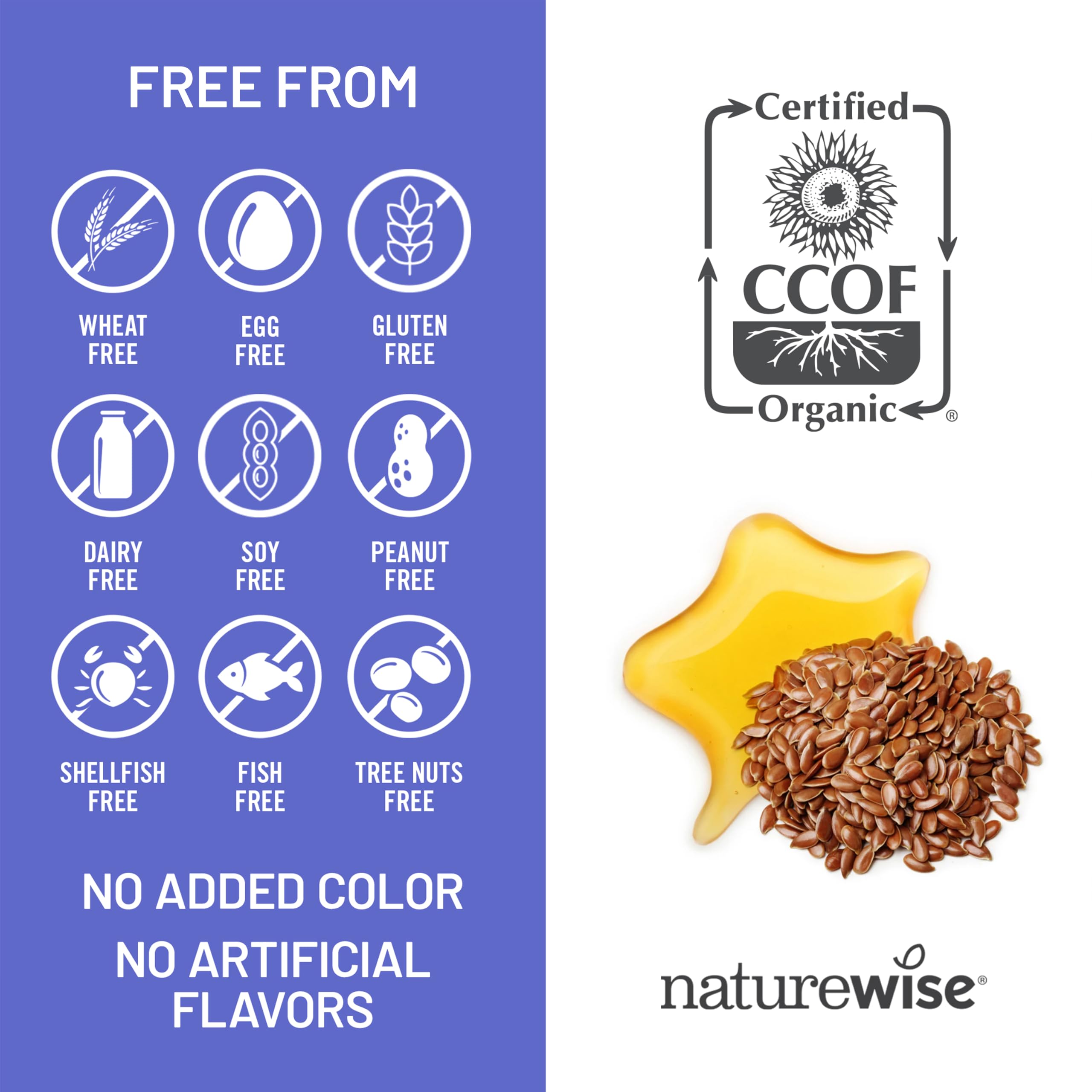 NatureWise Flaxseed Oil 1200 mg, Fish Free Omega 3 6 9 with 720mg ALA, Dietary Supplement for Heart Health Support - Organic, Cold Pressed - 120 Softgels[4-Month Supply] — Amazon image 5