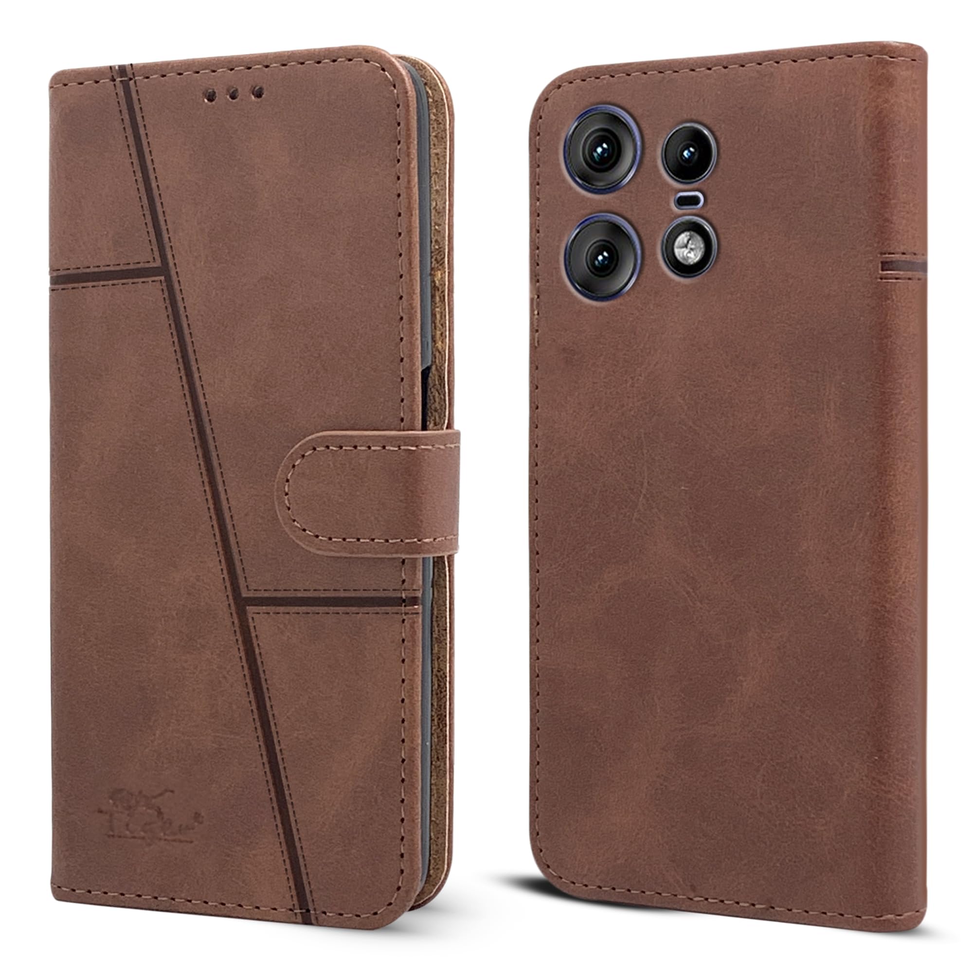 Jkobi Flip Cover Case for Motorola Moto Edge 50 Pro (Stitched Leather with Magnetic Closure | Brown) (B0D25RVQLC) Amazon Price History, Amazon Price Tracker