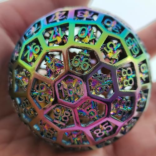 Miniatura 6 de D100 DND - Dados de metal DD Dungeons  Dragons poliedro de 100 lados RPG grande Mega MTG Pathfinder RPG Juego de mesa Pathfinder Juego de rol