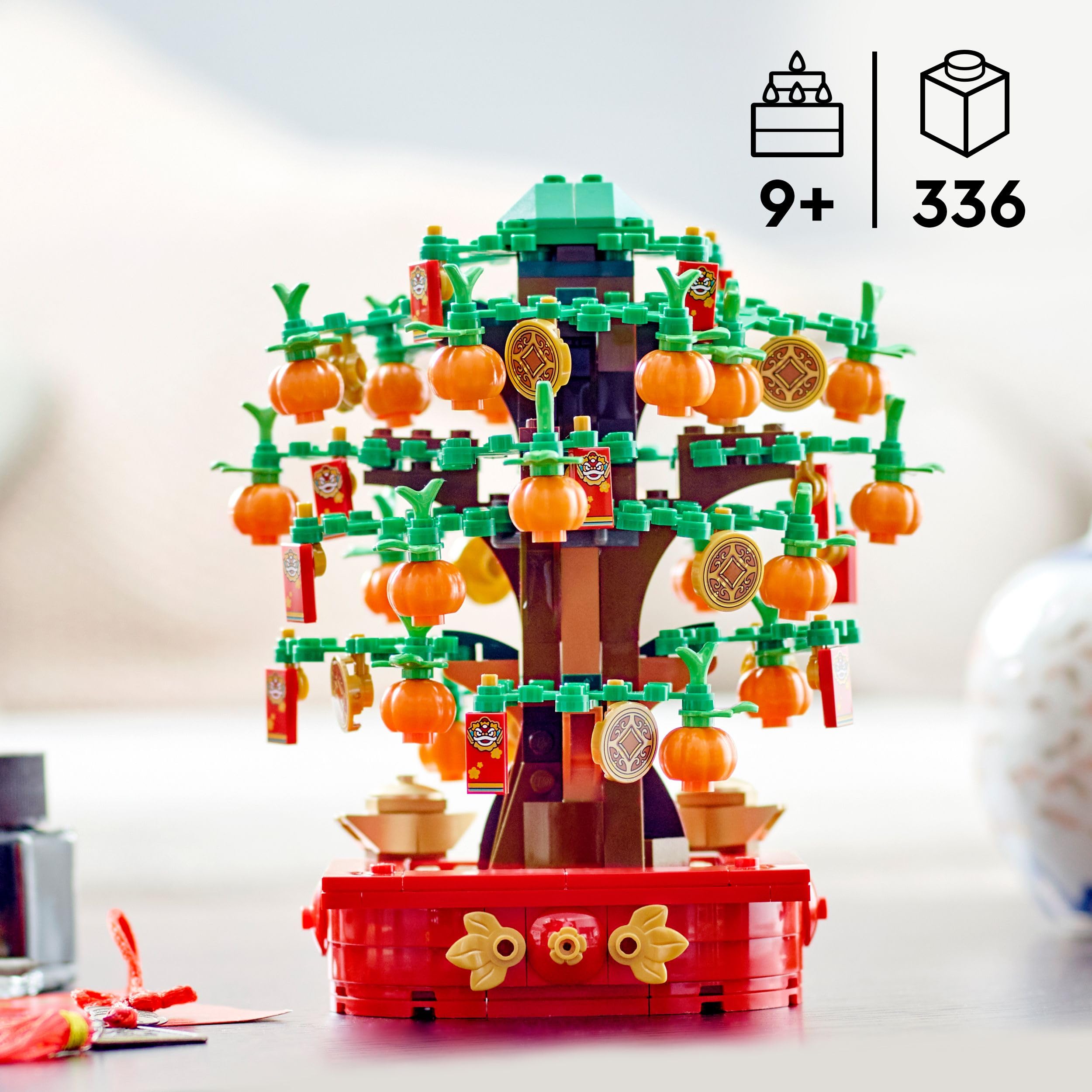 LEGO L’Albero dei Soldi, Giochi Creativi per Bambini e Bambine da 9 anni in su da Costruire, Decorazione per il Capodanno Lunare Giocattolo, Idea Regalo per le Festività da Collezione 40648