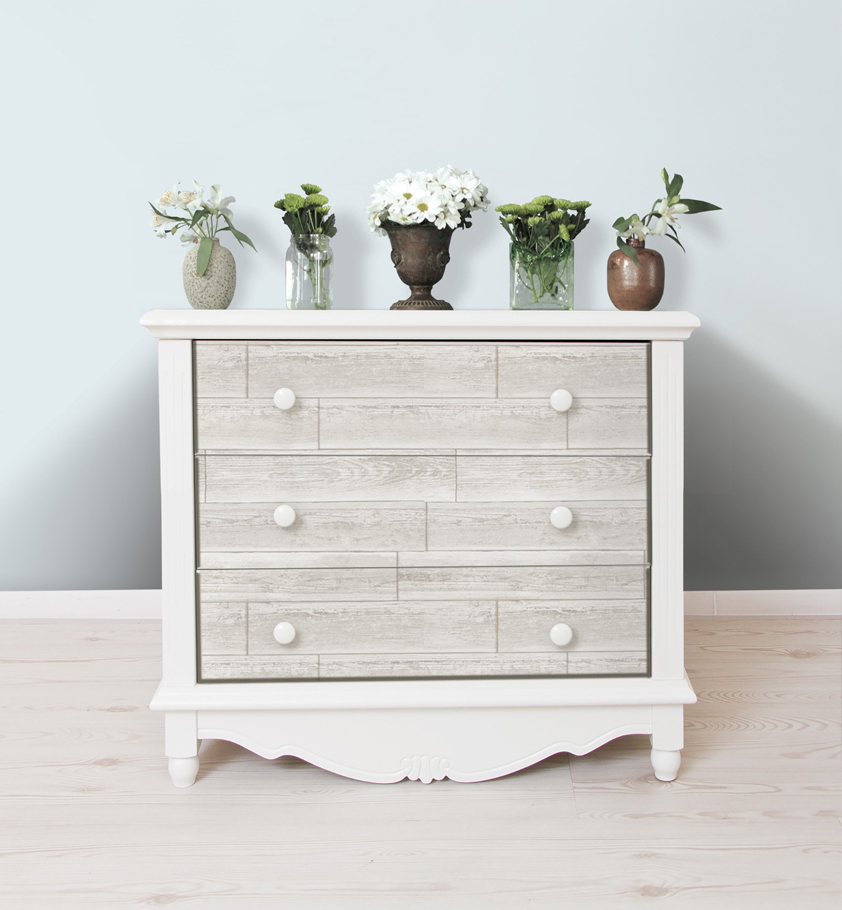 NuWallpaper NU1930 Serene Wooden Chic Peel and Stick Wallpaper - Cream - Image 3
