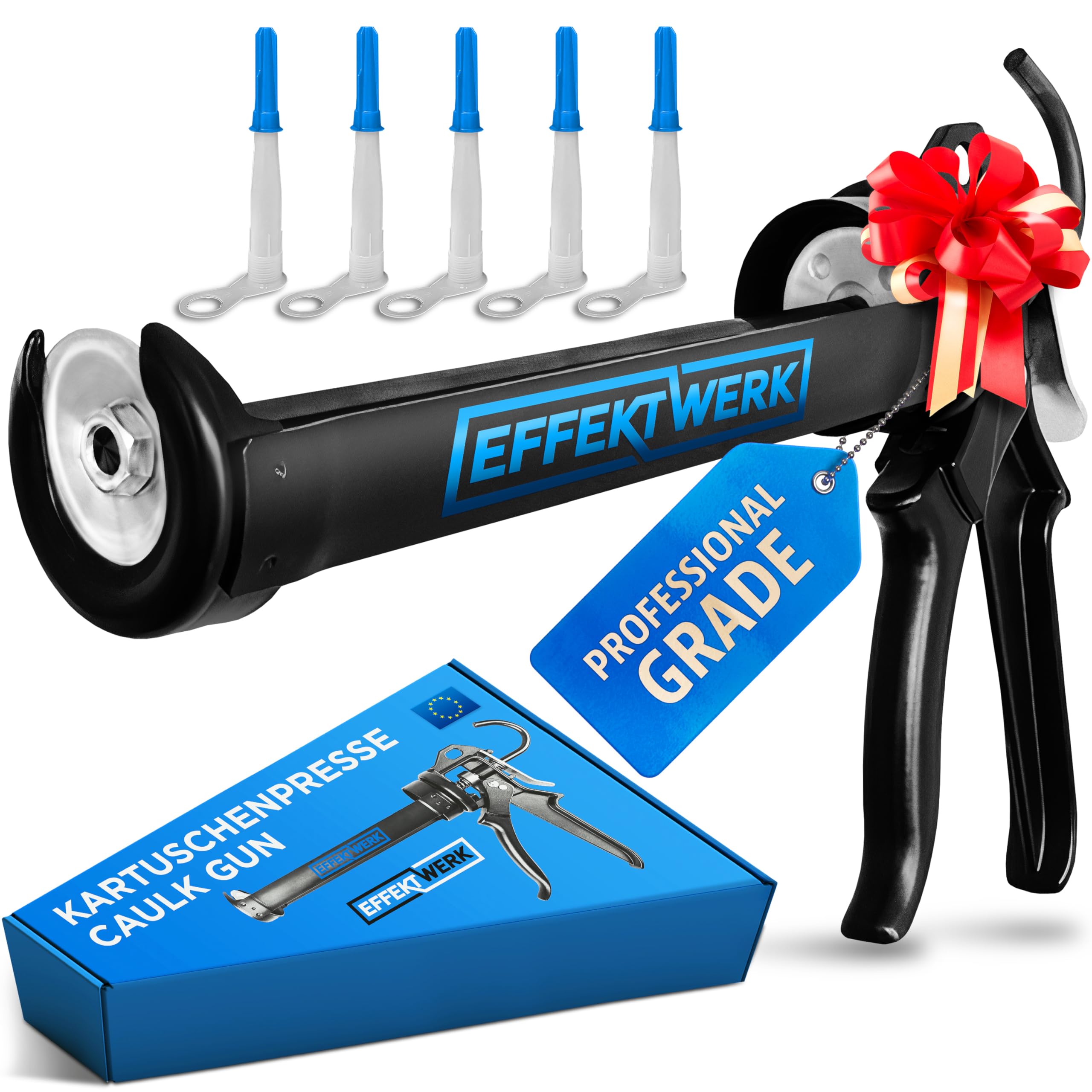 Pistola Per Silicone WORKPRO - Per Cartucce 310ml, Rotazione 360°, Doppio Rapporto 9:1 E 18:1 - Foto 3