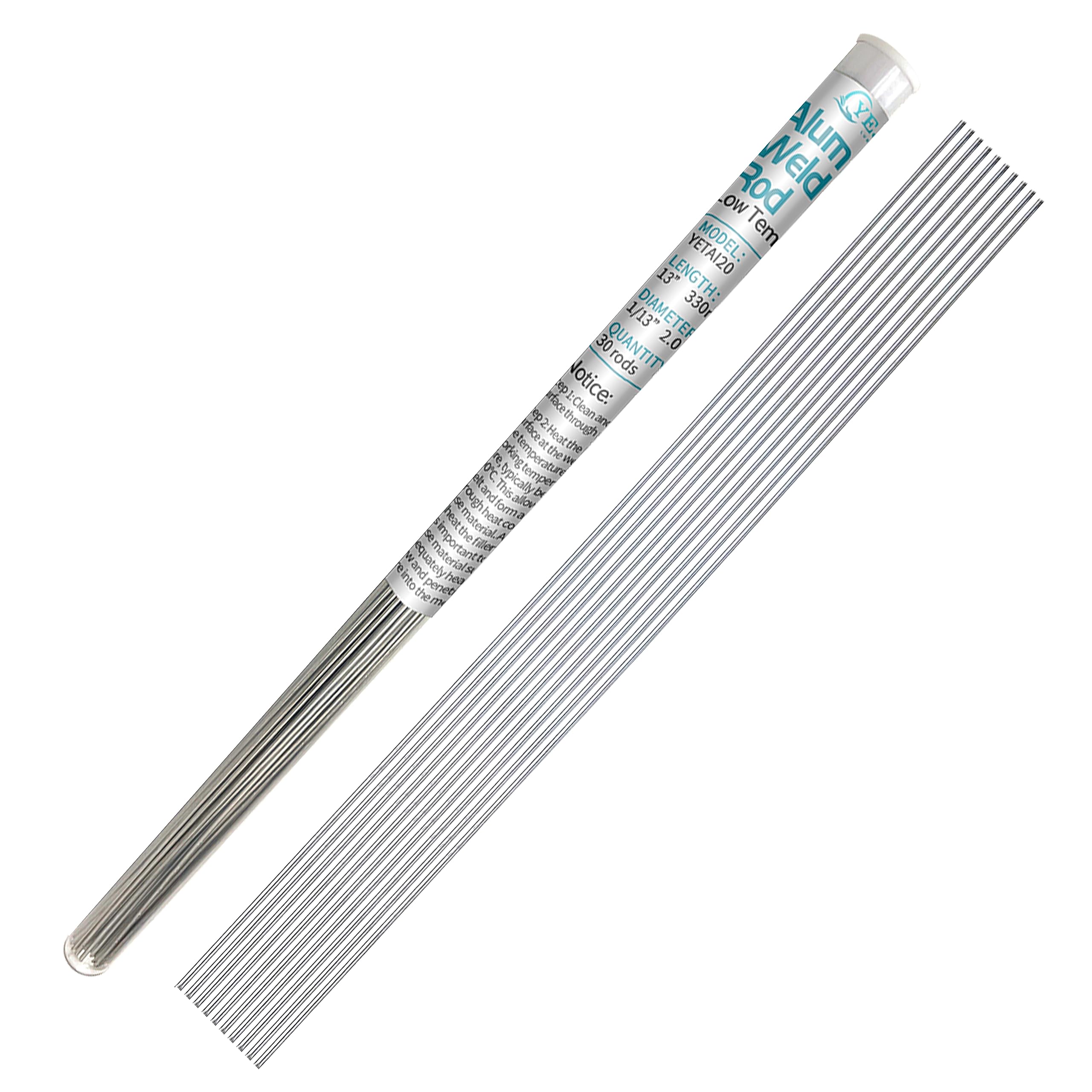 30 Rods Aluminum Brazing Rod NO NEED Flux 1/13, Aluminum Repair, Brazing Aluminum Simple Solution (13" Length)