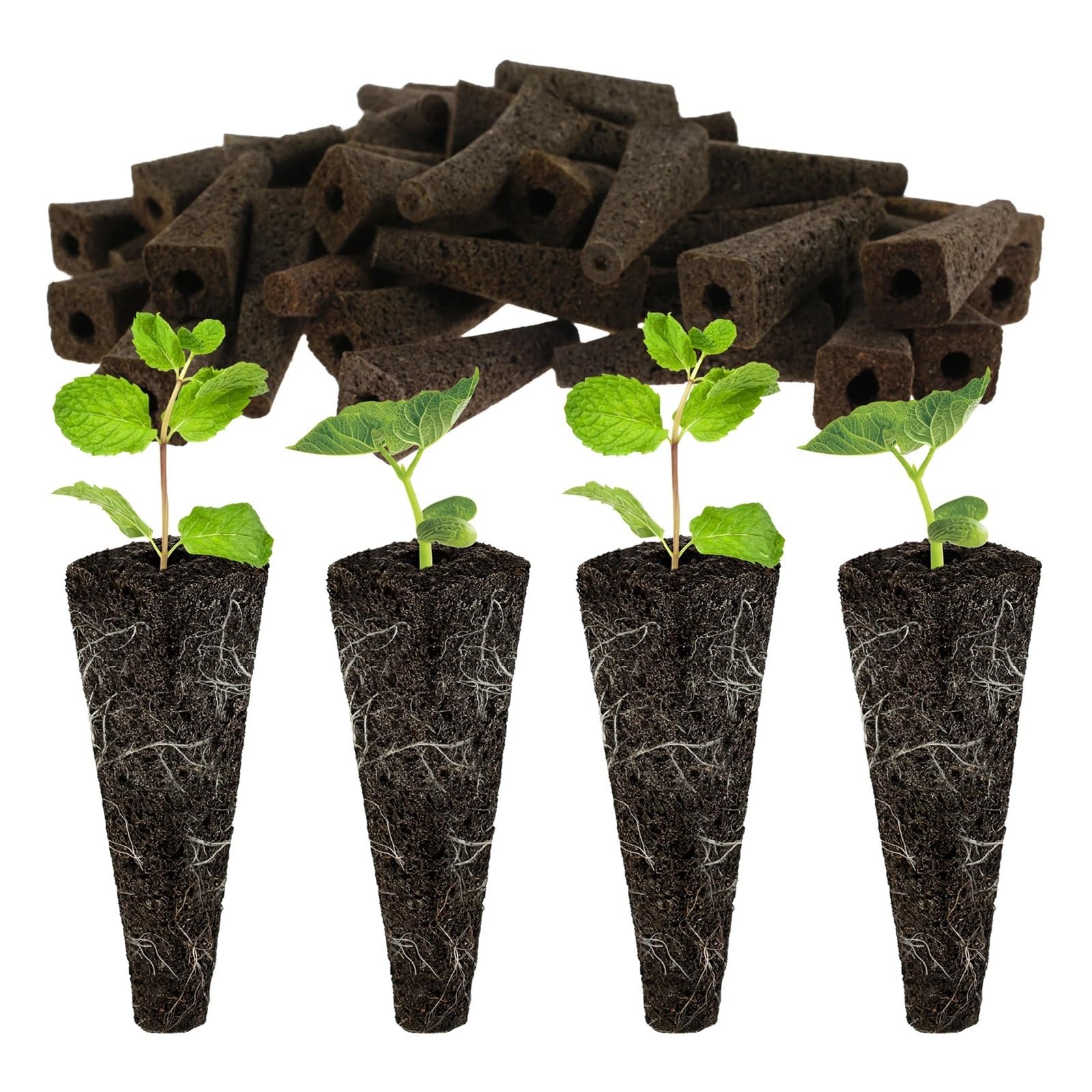 LPATEBCVU Grow Sponges 100 pcs Hydroponic Plant Grow Sponges Supplement Seeds Pods for Indoor Garden System Root Growth Water Cultivation Tool