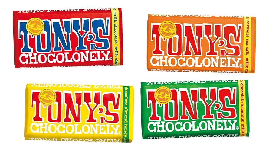 Tony's Chocolonely The Milk Chocolate Bundle 4 x 180g - Our Favourite Milkchocolate Bars - Chocolate Bar - 32% Cocoa - Gift Set - Gifts - Fairtrade Chocolate