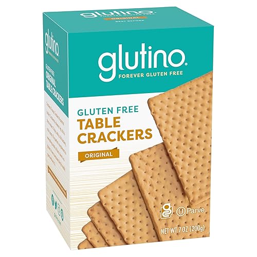 Miniatura 4 de Glutino Galletas de mesa sin gluten, cuadrados premium, originales, 7 onzas