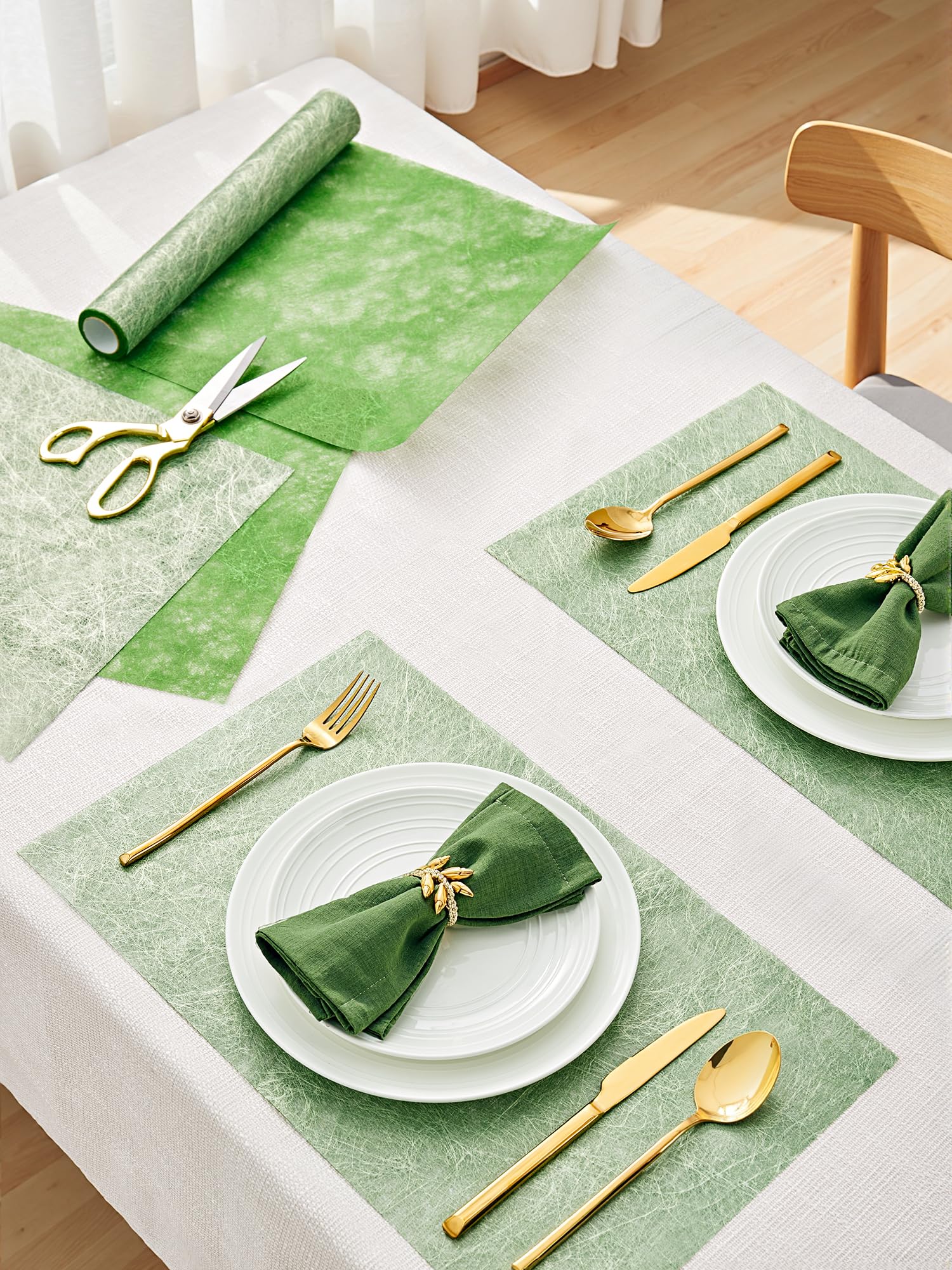 HEETA Runner da tavola in iuta naturale, al metro, 20 x 600 cm, ritagliabile, per diverse misure, decorazione da tavolo per feste in giardino, matrimonio