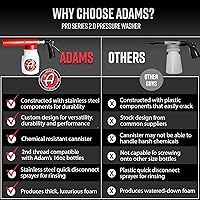 Vista 6 de Adam's Polishes Pistola de espuma para lavado de coches: se conecta a la manguera de jardín para lavado de autos, no requiere lavadora a presión