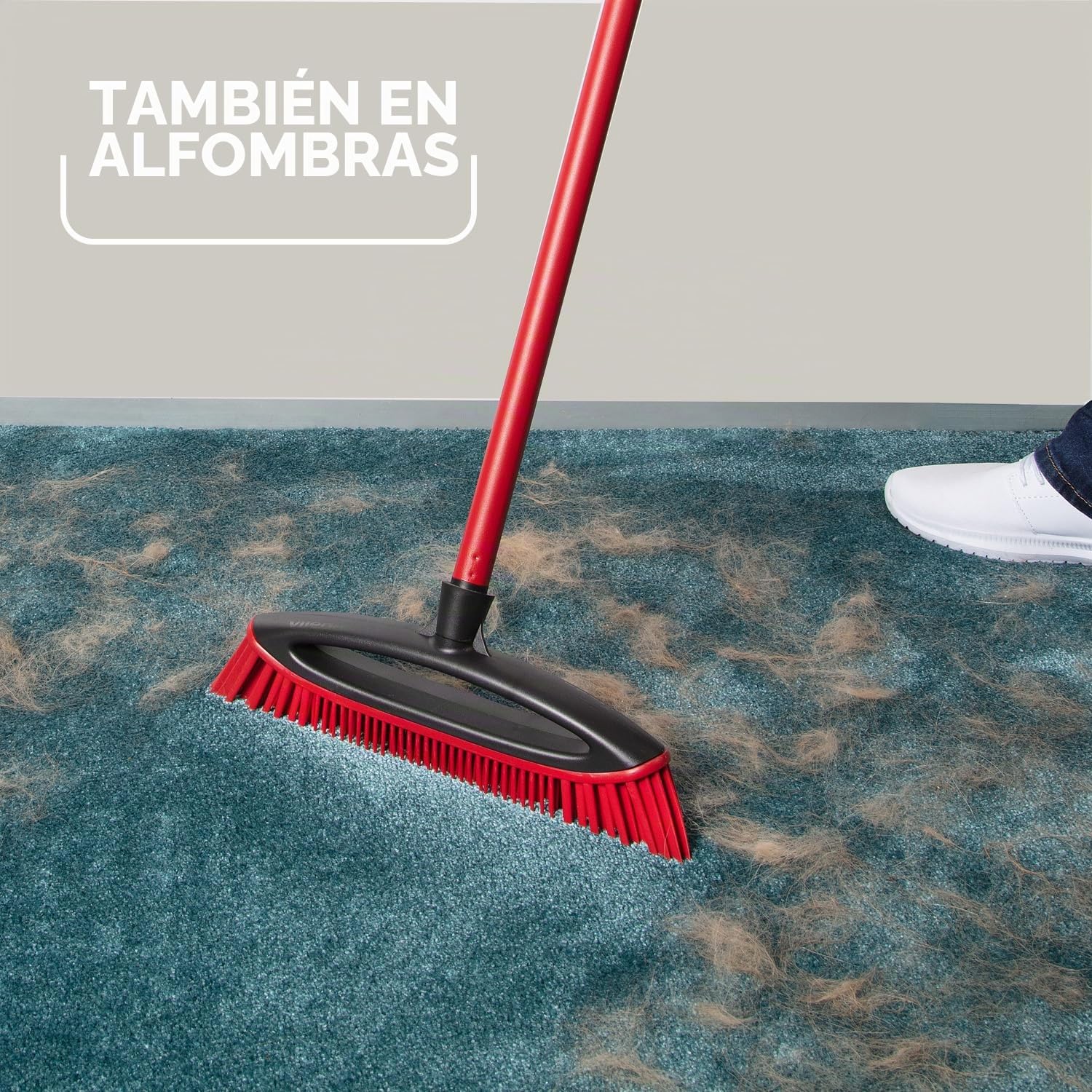 Vileda Pet Pro - Juego completo de escoba Always Clean, cepillo electrostático y toalla de microfibra XL, limpieza de pelo de mascotas, secado para cualquier superficie