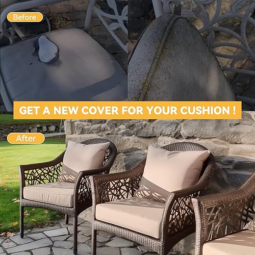 Miniatura 4 de ROFIELTY Fundas de cojín para banco, para fundas de cojín de banco de interiorexterior, las fundas de cojín de ventana se pueden reemplazar (tamaño
