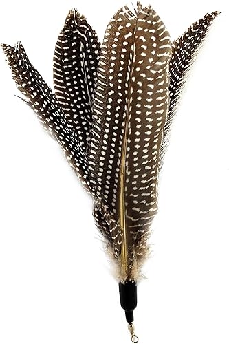 Miniatura 5 de Plumas de repuesto Pet Fit For Life para varas de entrenamiento y juego para gatos, piezas múltiples con una cola de piel para juego interactivo,