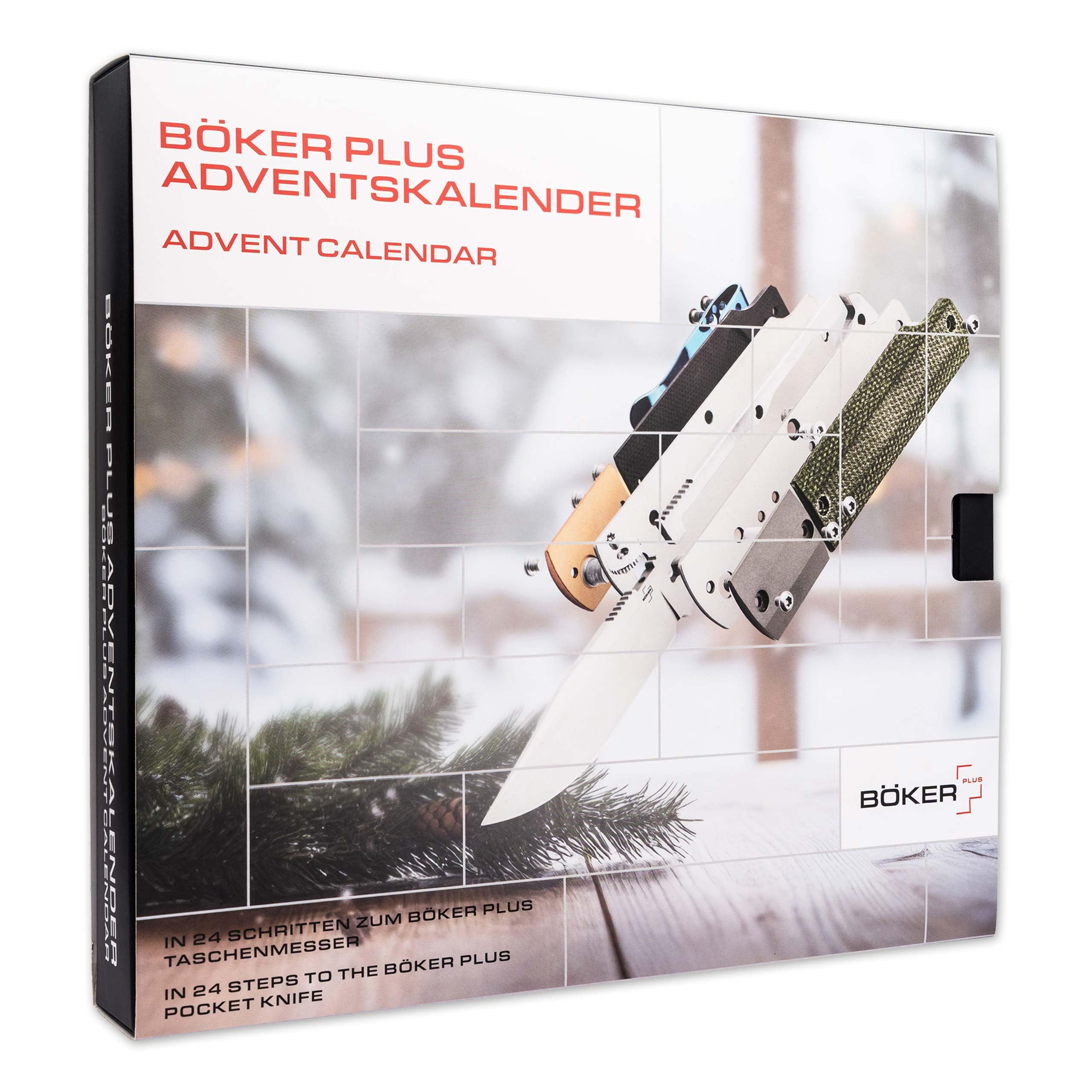 BÖKER PLUS® Adventskalender 2025 Cataclyst Messer Bausatz - hochwertiger Weihnachtskalender für Damen & Herren - DIY Taschenmesser Bauset - Erwachsenen Adventsgeschenk Klappmesser zum selber machen